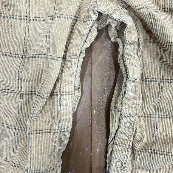 Janie and jack caramel plaid corduroy overalls - Picture 2 of 7
